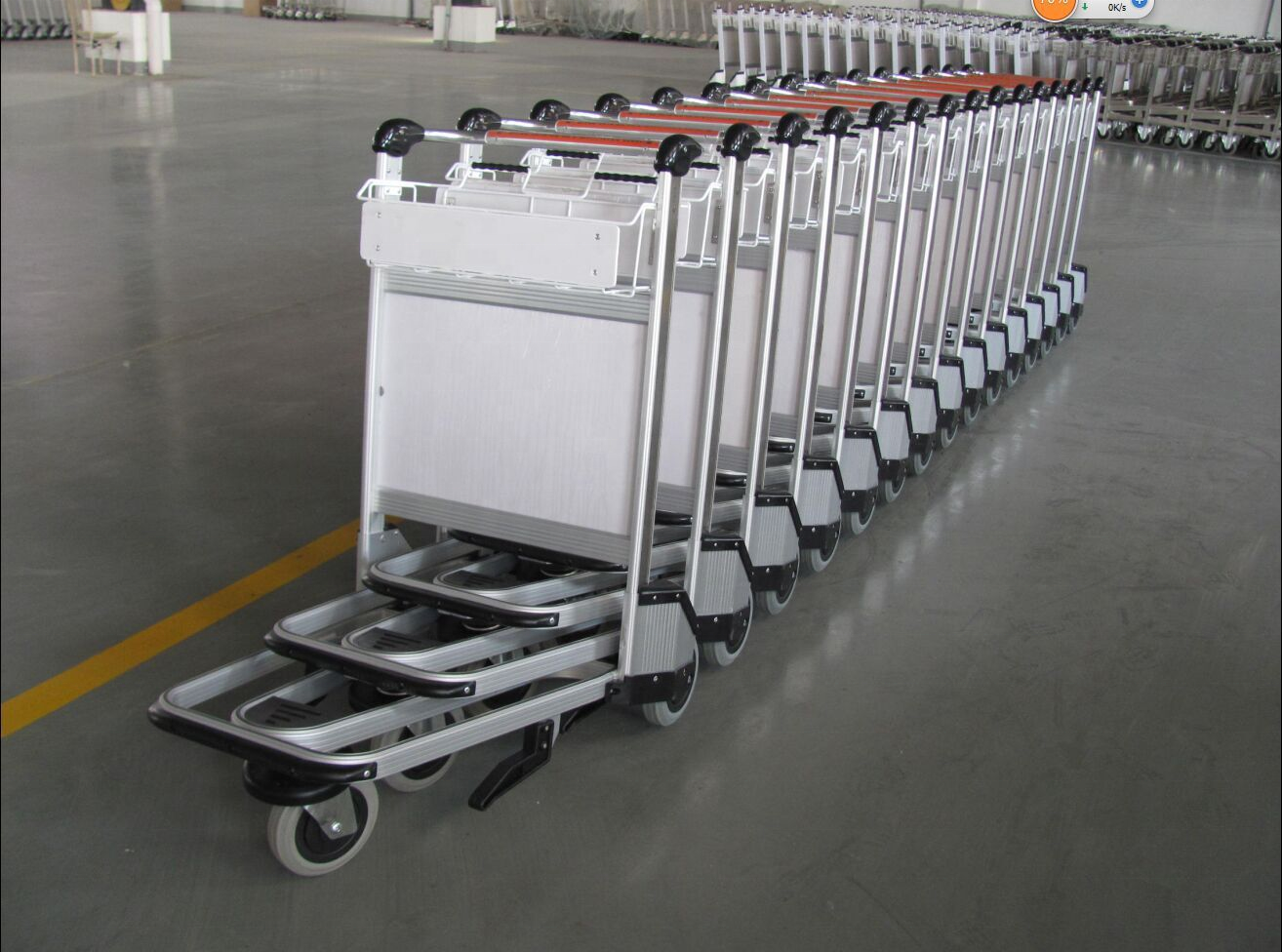 High Quality Airport Passenger Luggage Trolley With Hand Brake For Baggage