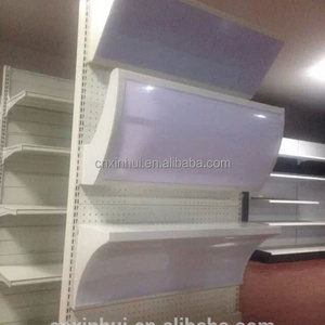 Hot sale new design Supermarket Gondola Shelf rack cosmetic shelf with glass layer factory manufactured directly