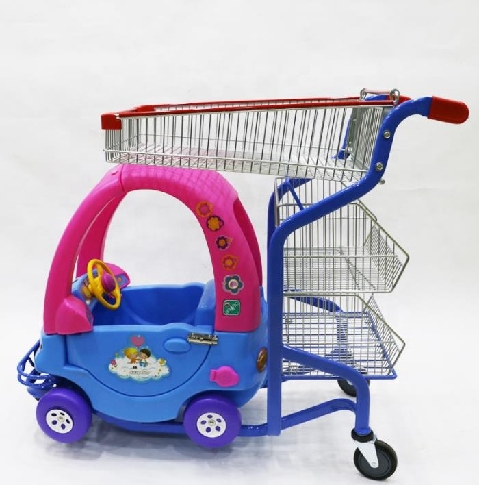 Supermarket baby/children/kids shopping trolley with toy cart