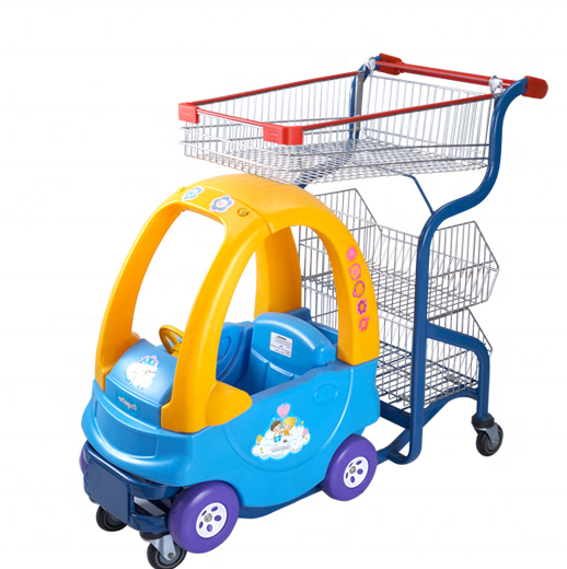 Kids trolley shopping cart Supermarket Shopping Trolley Cart with baby car