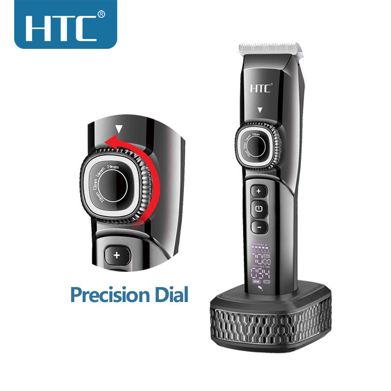 HTC AT-788 Black diamond concept design professional barber salon hair clipper with lithium battery