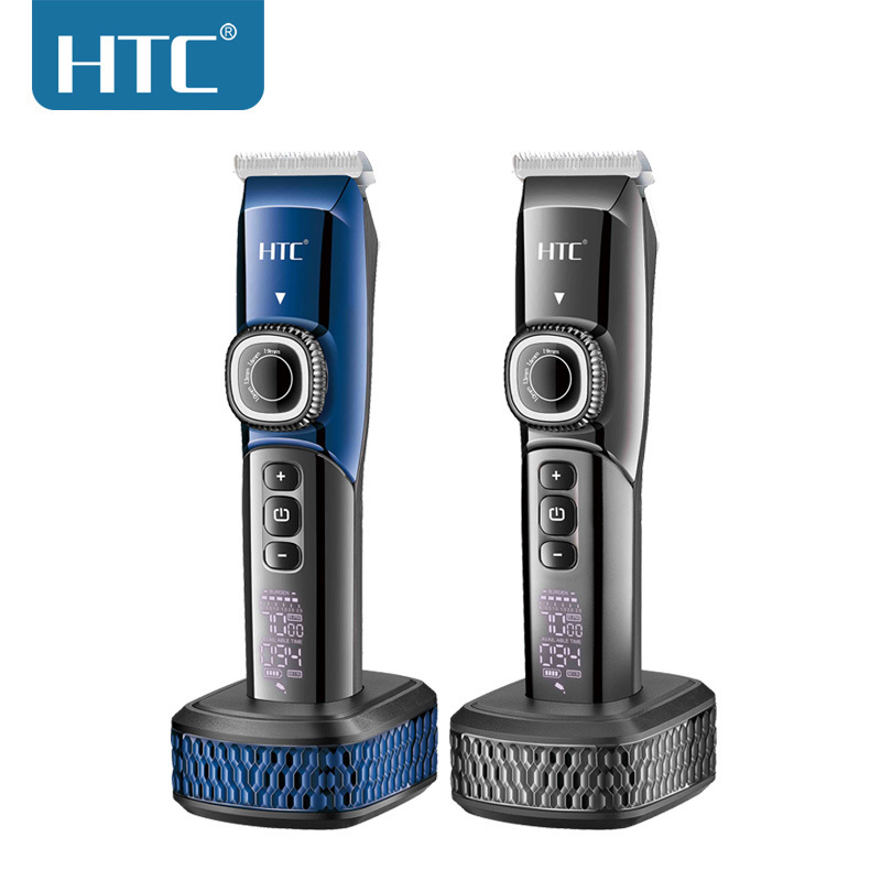 HTC AT-788 Black diamond concept design professional barber salon hair clipper with lithium battery