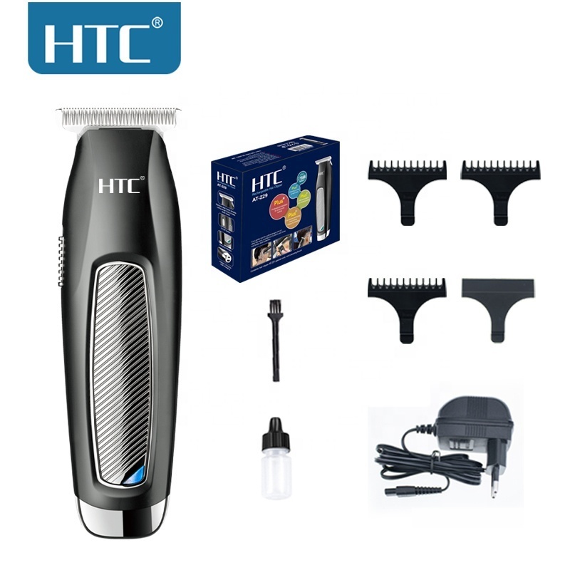 HTC AT-229 T- Blade zero cutting rechargeable hair clipper trimmer for barber and home use suitable outline and other hairstyle