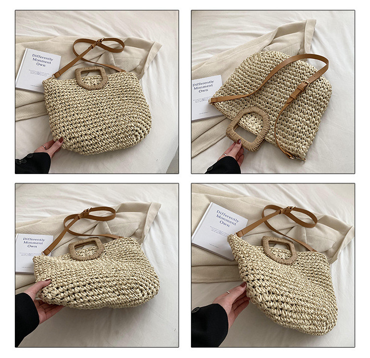 Wholesale Vintage Lady Clutch straw Tote bag Fashion  Women's shoulder bag  Women Handbags summer Straw Beach Bags