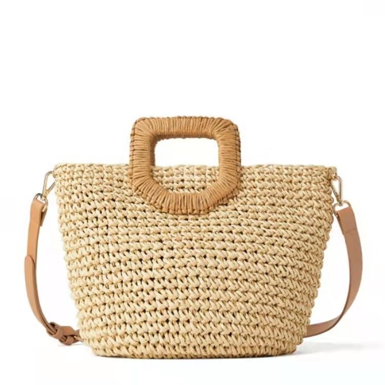 Wholesale Vintage Lady Clutch straw Tote bag Fashion  Women's shoulder bag  Women Handbags summer Straw Beach Bags