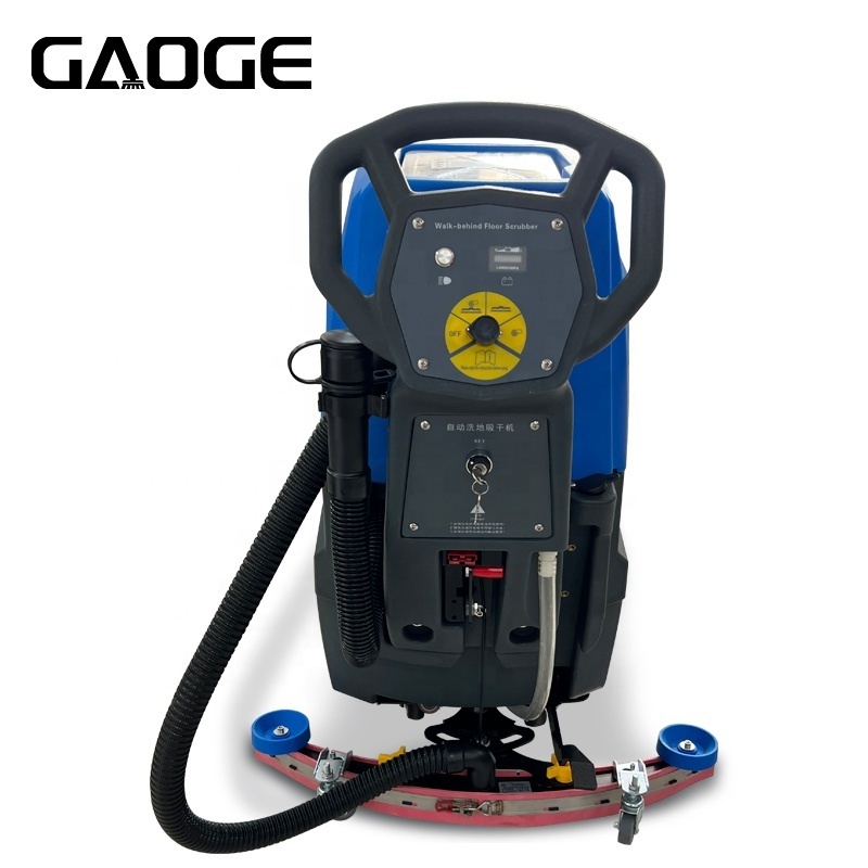 Gaoge Factory F530 Industrial Electric Ceramic Epoxy Marble 55/60L Walk Behind Floor Washing Machine Floor Scrubber Cleaner