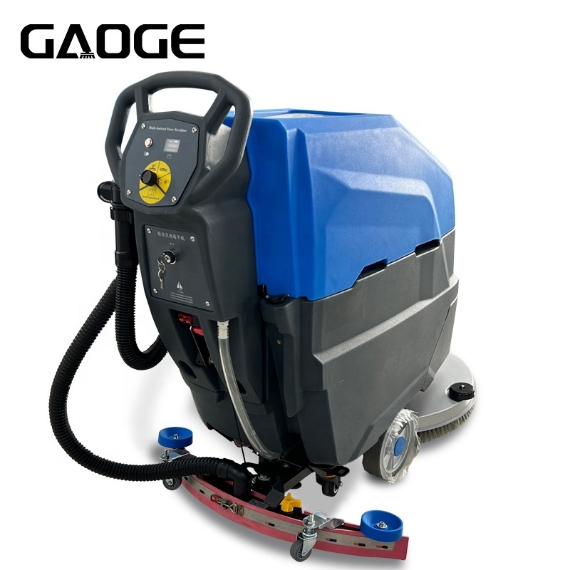 Gaoge Factory F530 Industrial Electric Ceramic Epoxy Marble 55/60L Walk Behind Floor Washing Machine Floor Scrubber Cleaner