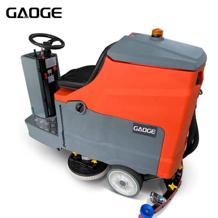 Gaoge Factory F860 Industrial Rechargeable Drive Ceramic Marble 125/135L 160RPM Floor Washing Machine Ride On Floor Scrubber