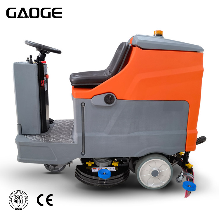 Gaoge Factory F860 Industrial Rechargeable Drive Ceramic Marble 125/135L 160RPM Floor Washing Machine Ride On Floor Scrubber