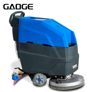 Gaoge Factory F530 Industrial Electric Ceramic Epoxy Marble 55/60L Walk Behind Floor Washing Machine Floor Scrubber Cleaner