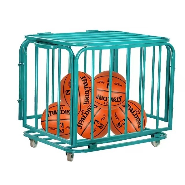 Factory Garage Ball Storage Rolling Sports Ball Storage Cart Basketball Sports Ball Locker forEquipment Organizer with Lid