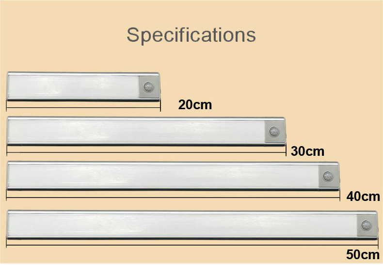 Cabinet Light A20 motion sensor USB Rechargeable LED Cabinet Light Smart led cabinet lights Dimmable closet lig