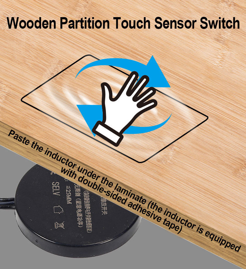 12V Wooden Board Smart Led Dimmer Control Hand Sweep Induction Cabinet Light Wardrobe Inside Contact Touch Sensor Switch