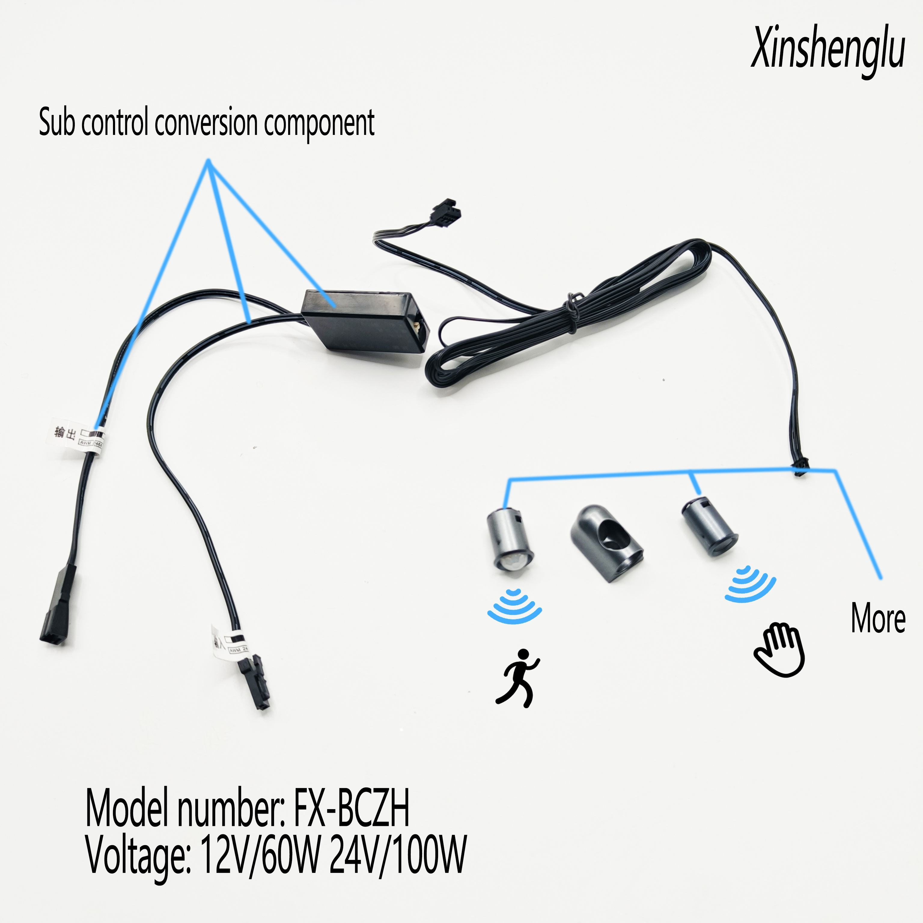 Plug-in DC12V 24V Black Small Multi-functional Cabinet Door Sensor Ir Led Sensor Switch Electronic Ir Door Sensor Switch For Cab