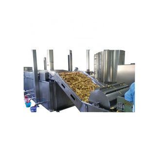 Continuous Automatic Gas Cassava Chips Nuts Fish Belt Frying Oil Filtering Machine Potato Chips Fryer