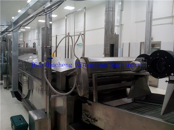 Continuous Automatic Gas Cassava Chips Nuts Fish Belt Frying Oil Filtering Machine Potato Chips Fryer