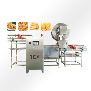 TCA high quality Slanted bar twin screw extruder prices corn chips food making puff snack machine