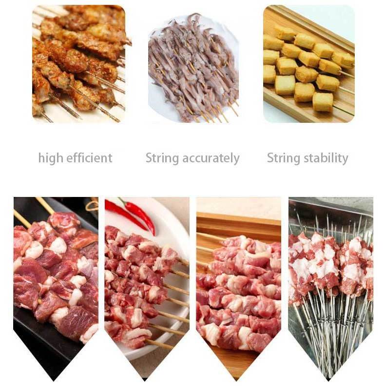 TCA automatic chicken kabob barbecue fish ball skewers making machine automatic skewers kebab maker machine