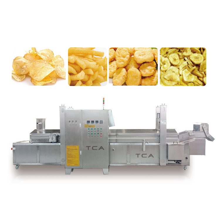 TCA automatic batch frying machine french fries potato chips frying machine commercial deep fryer