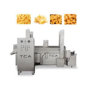 TCA automatic batch frying machine french fries potato chips frying machine commercial deep fryer