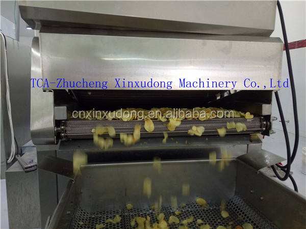 Continuous Automatic Gas Cassava Chips Nuts Fish Belt Frying Oil Filtering Machine Potato Chips Fryer