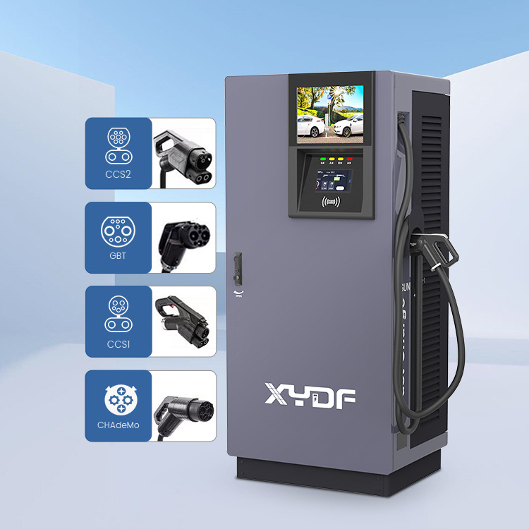 XYDF Custom Logo Charger Solar Dc Type Floor-standing charging pile Ev Electric Car Charging Station 60kw 80kw Charging Station