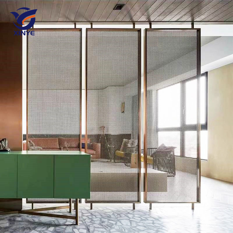 Interior decoration stainless steel wall partition screen fencing metal panels room divider partition wall