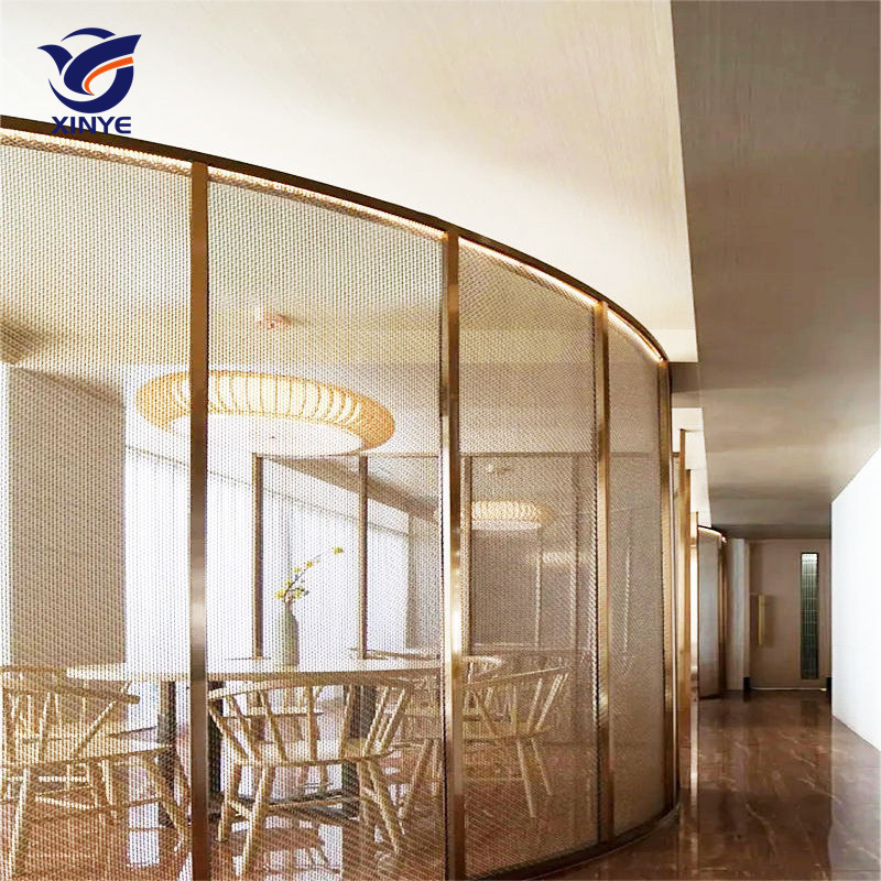 Interior decoration stainless steel wall partition screen fencing metal panels room divider partition wall