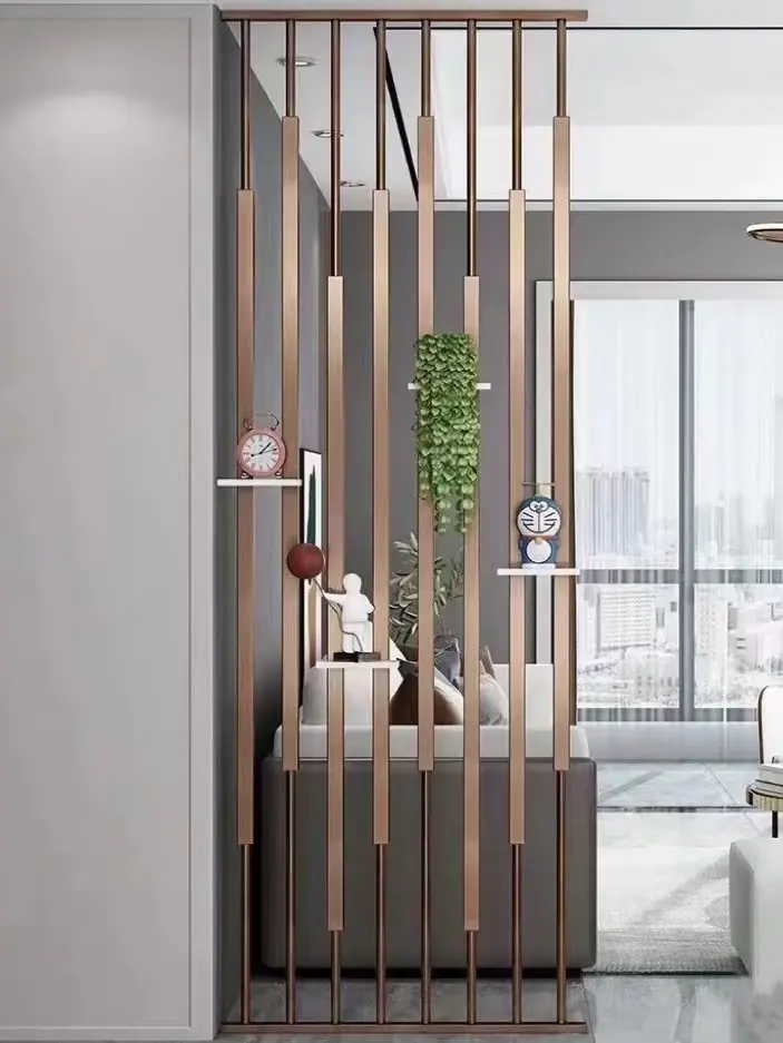 Home interior hotel decorative room divider modern partition stainless steel screen divider