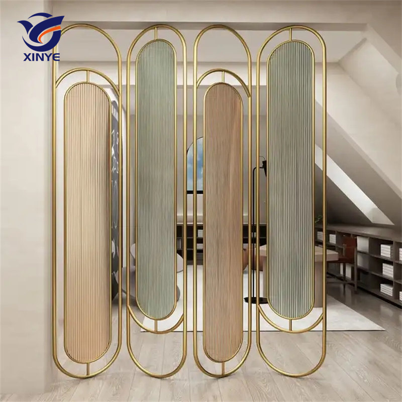 Home interior hotel decorative room divider modern partition stainless steel screen divider