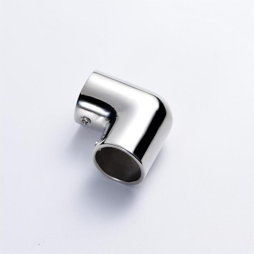 Stainless Steel 316 Boat Rail Elbow Fittings Marine Hadrware Boat Hand Rail 90 Degree Bow Form Connector