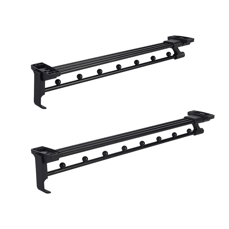 250-500mm Pull-out Sliding Rod Iron Ball interval Heavy Duty Space Saver Closet Organizer Wardrobe Clothes Hanger Rail