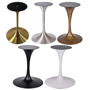 Customized DIY Metal Pedestal Iron Trumpet table legs feet stand simple round hotel coffee restaurant Tulip table base