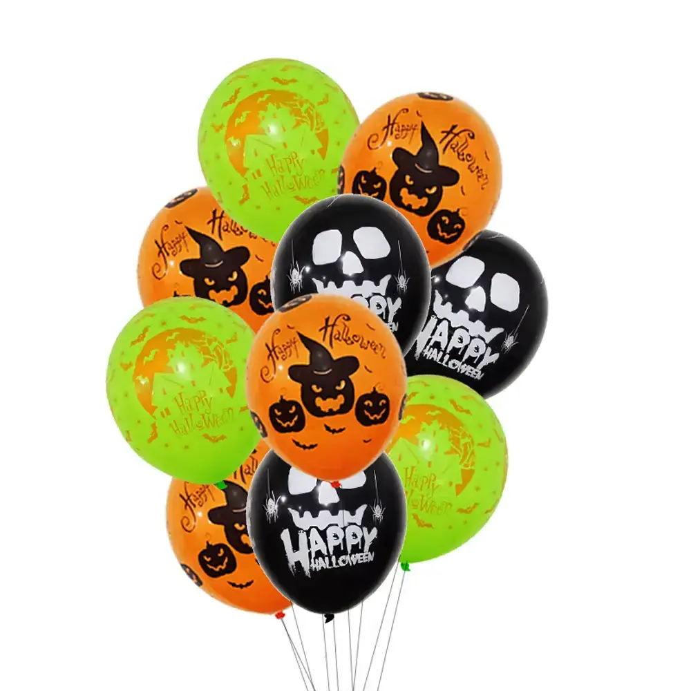 Halloween party decoration set halloween banner latex balloons bloody tablecover Spider Pumpkin Ornaments Supplies