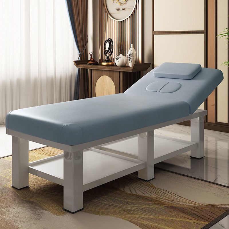 Folding massage bed with hole