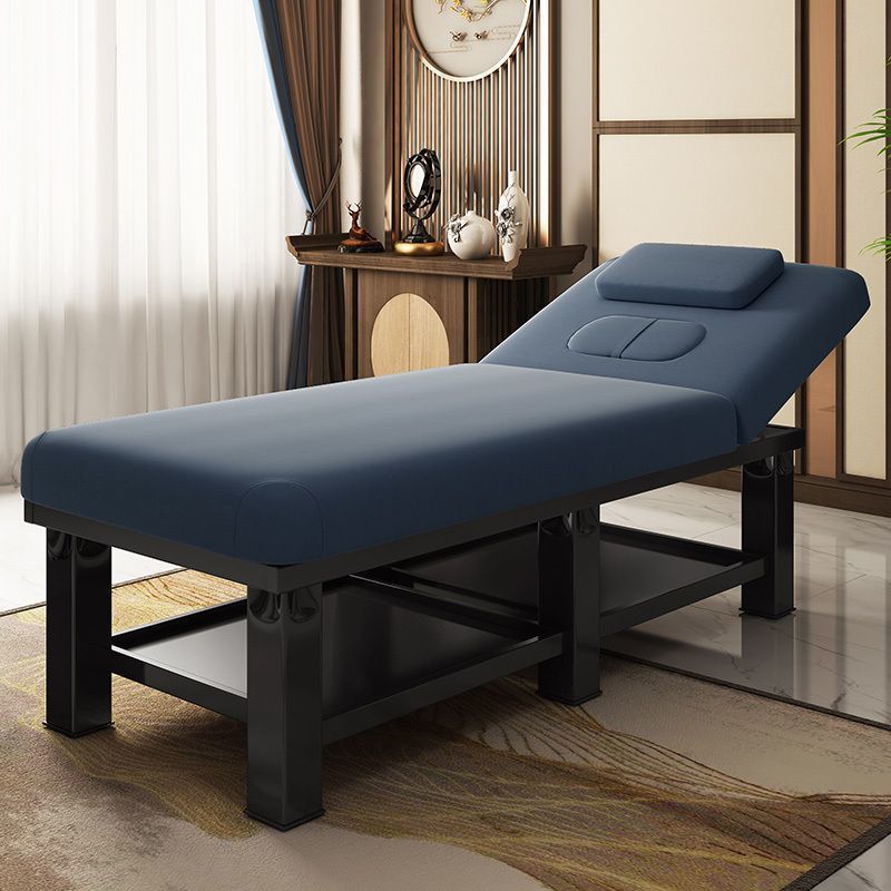 Folding massage bed with hole