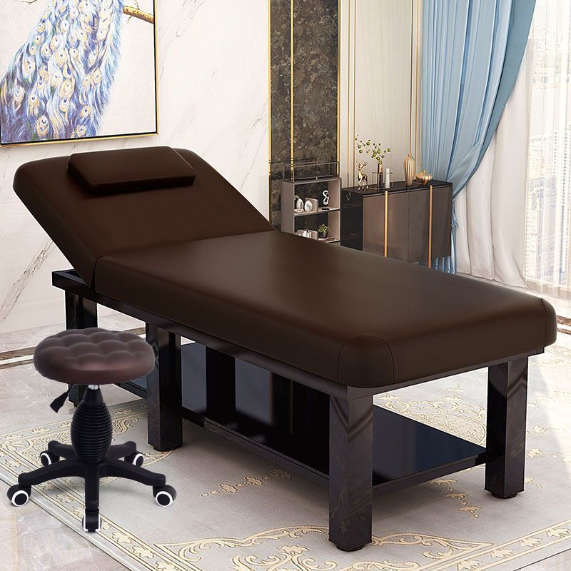 Folding massage bed with hole