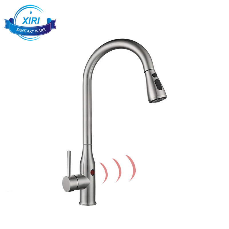 Stainless Steel Auto Touch Control Kitchen Faucets Smart Sensor Kitchen Mixer Touch Faucet for Kitchen Pull Out Sink Taps KF2009