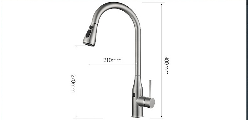 Stainless Steel Auto Touch Control Kitchen Faucets Smart Sensor Kitchen Mixer Touch Faucet for Kitchen Pull Out Sink Taps KF2009