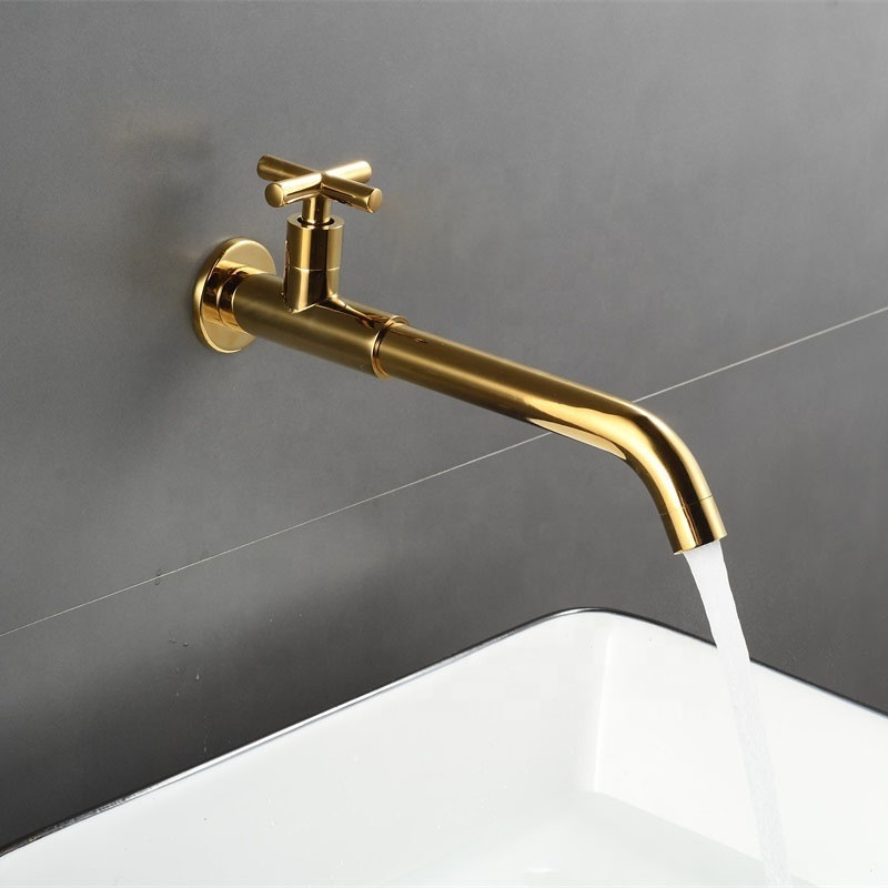 Simple Antique Gold Black White Chrome Brass Single Cold Rotating Washbasin Basin Faucet Washing Tap Bathroom Accessory  XR8552