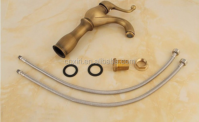 ornate animal elephant curved brass basin faucet hot and cold water mixer XR-GZ-8009