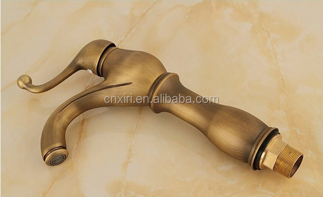 ornate animal elephant curved brass basin faucet hot and cold water mixer XR-GZ-8009