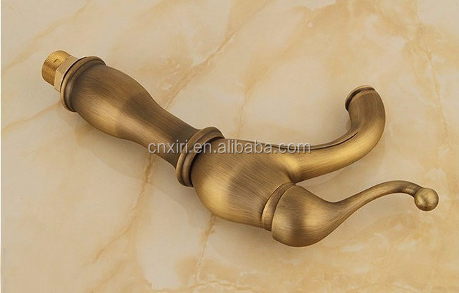 ornate animal elephant curved brass basin faucet hot and cold water mixer XR-GZ-8009