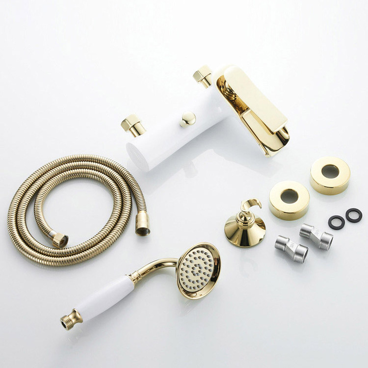 Brass Waterfall Bathtub Faucet Into The Wall Bath Simple Shower Set Faucet Hot And Cold Water XR0279