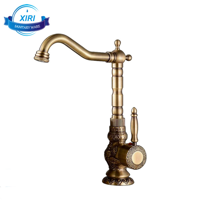 Antique faucet bathroom sink faucets with hot water basin mixer faucet for bathroom XR0124