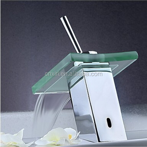 Fancy vessel sink glass waterfall faucet C3003