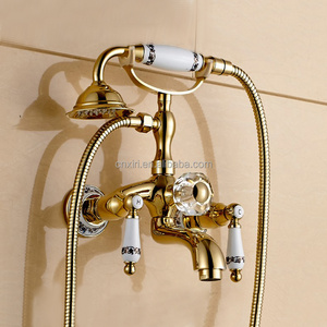 (SF1030) European Style Antique Wall-Mounted Bath Tub Faucet with Hand Shower