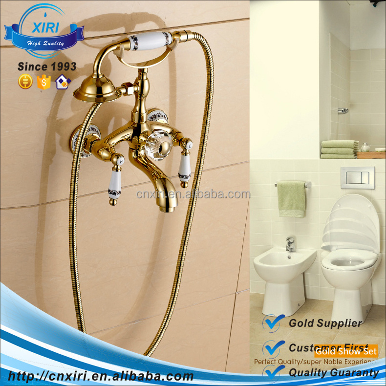 (SF1030) European Style Antique Wall-Mounted Bath Tub Faucet with Hand Shower