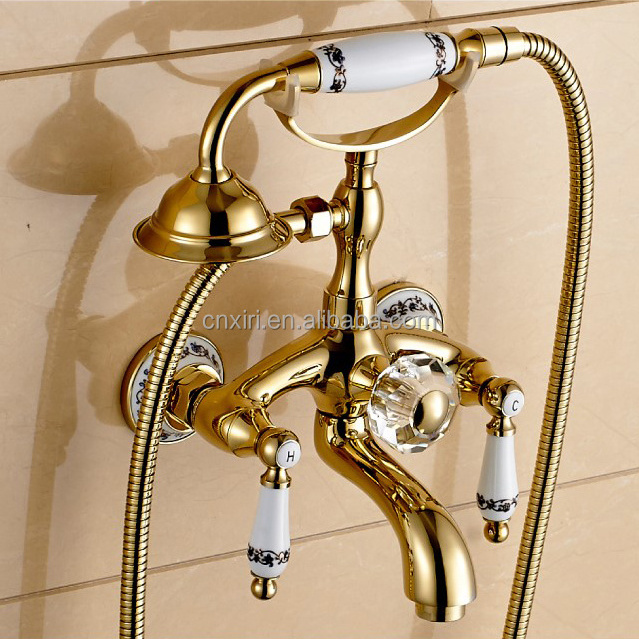 (SF1030) European Style Antique Wall-Mounted Bath Tub Faucet with Hand Shower