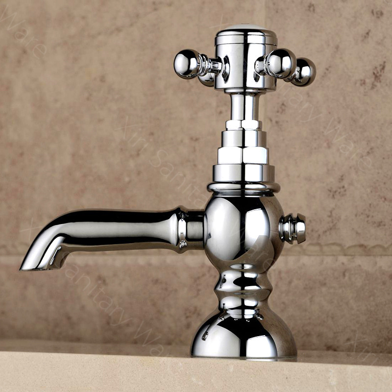 Hot sale British style 2 pcs tap set small cute single cold water faucet with wheel handle(DL001)